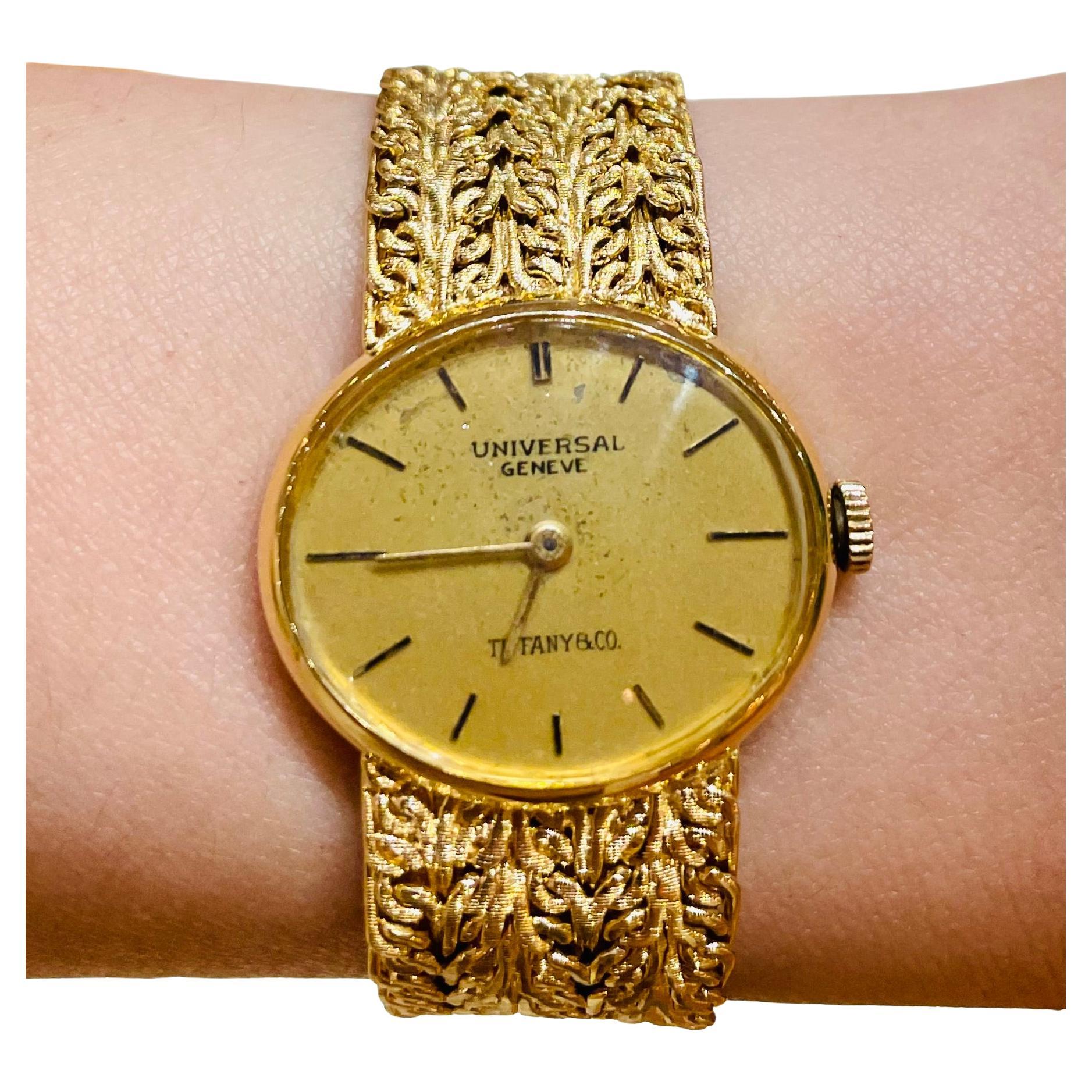 Tiffany & Co. Universal Genève Ladies 18 Karat Yellow Gold Watch and Band