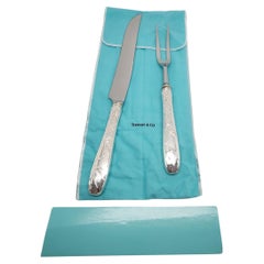 Vintage Tiffany & Co Audubon Sterling Silver 2pc Knife Fork Carving Set w/Pouch #15346