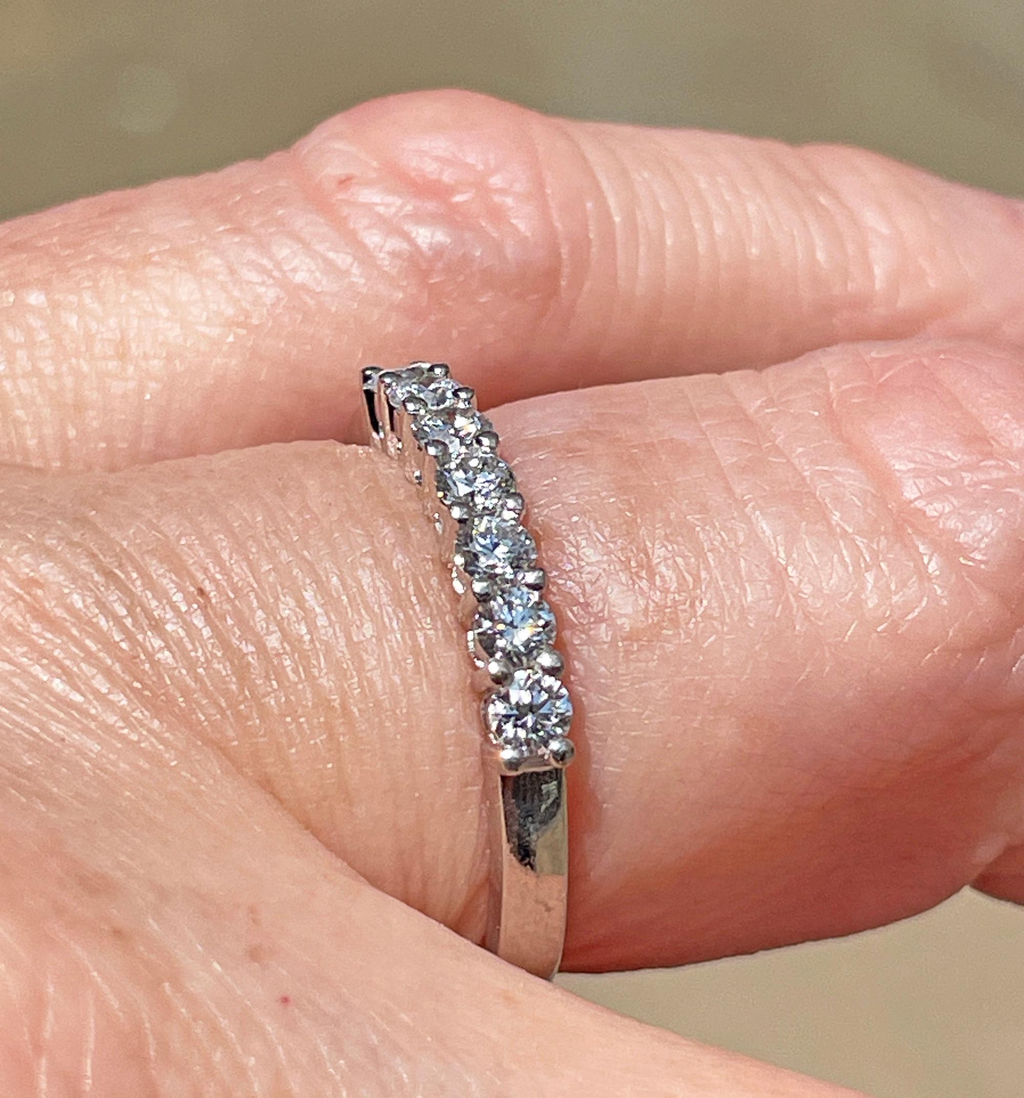 TIFFANY & Co Authentic Embrace with a Half Circle of 7 Diamonds Forever Platinum For Sale 8