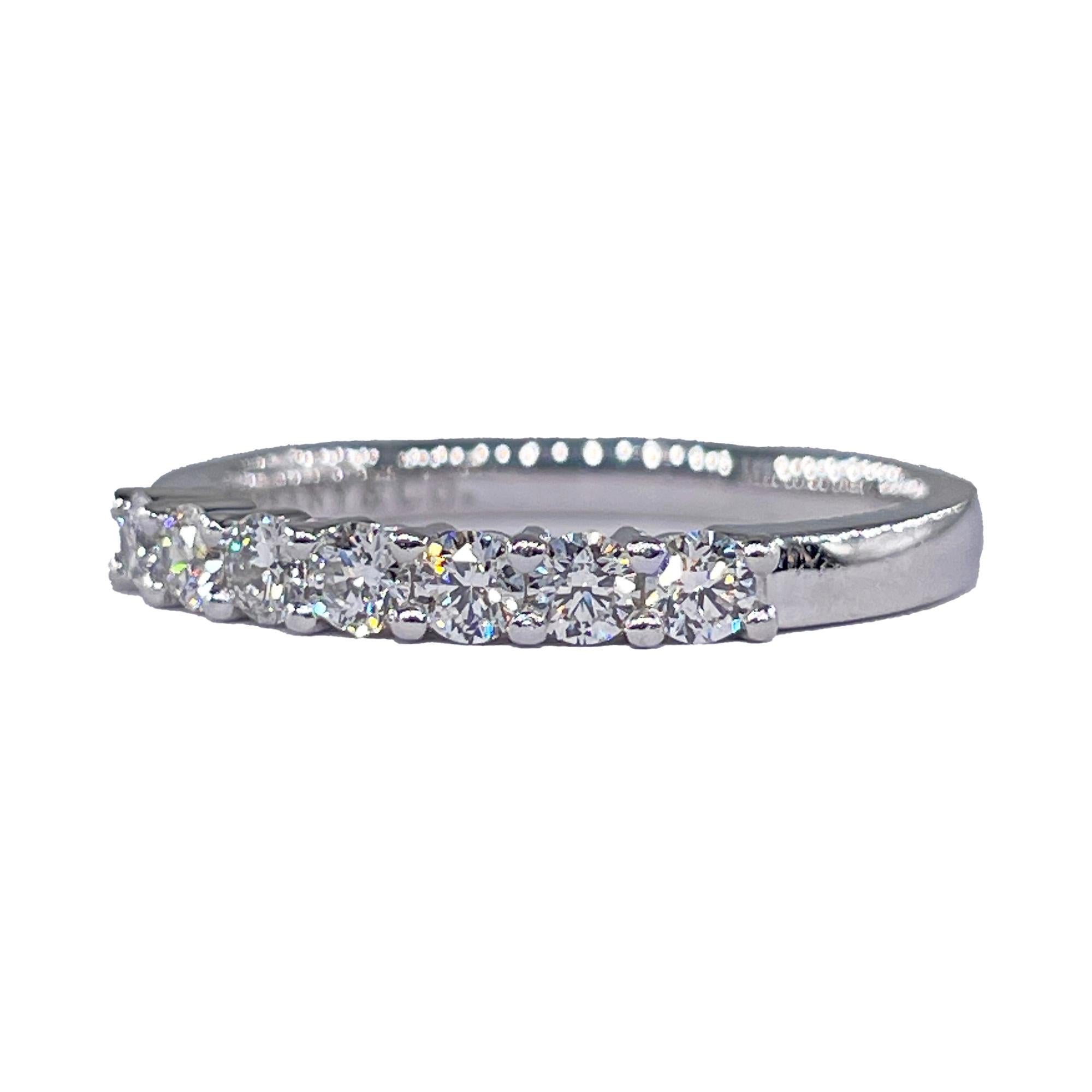 Women's TIFFANY & Co Authentic Embrace with a Half Circle of 7 Diamonds Forever Platinum For Sale