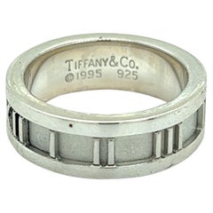 Tiffany & Co Authentic Estate Atlas Ring Taille 6.5 Argent 6 mm 