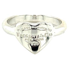 Tiffany & Co. Authentic Estate Heart Ring Silver