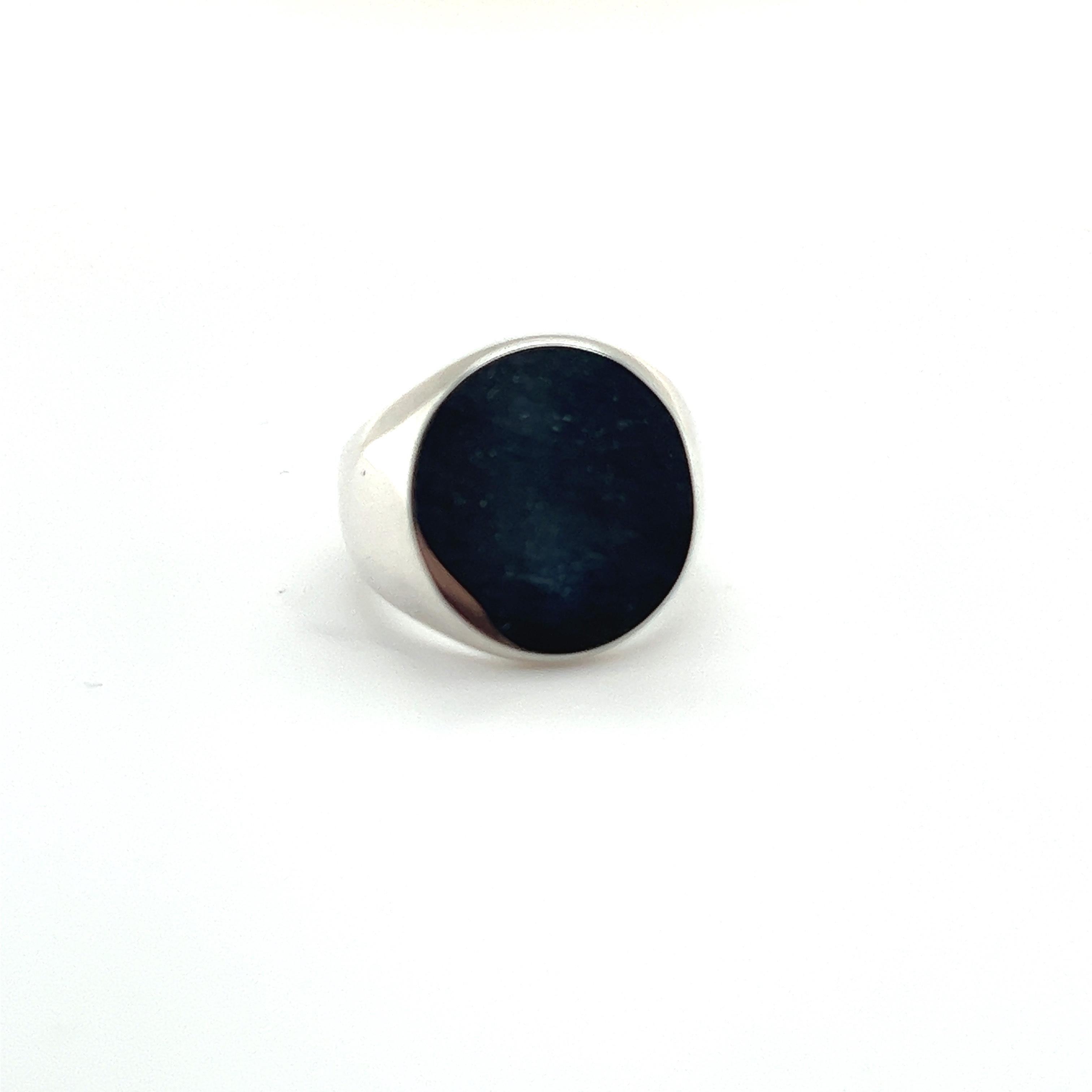 Men's Tiffany & Co Authentic Estate Mens Engraveable Signet Ring Size 6.25 Silver