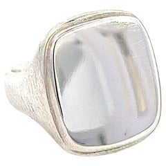 Retro Tiffany & Co Authentic Estate Mens Signet Ring Size 3.75 Silver