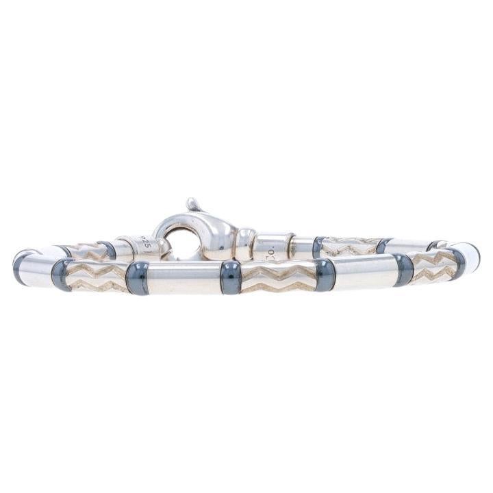 Tiffany & Co. Aztek Hematitie Beaded Bracelet 7 1/2" - Sterling Silver 925