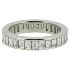 Tiffany & Co. Baguette Cut Diamond Eternity Ring Size L (51.5)