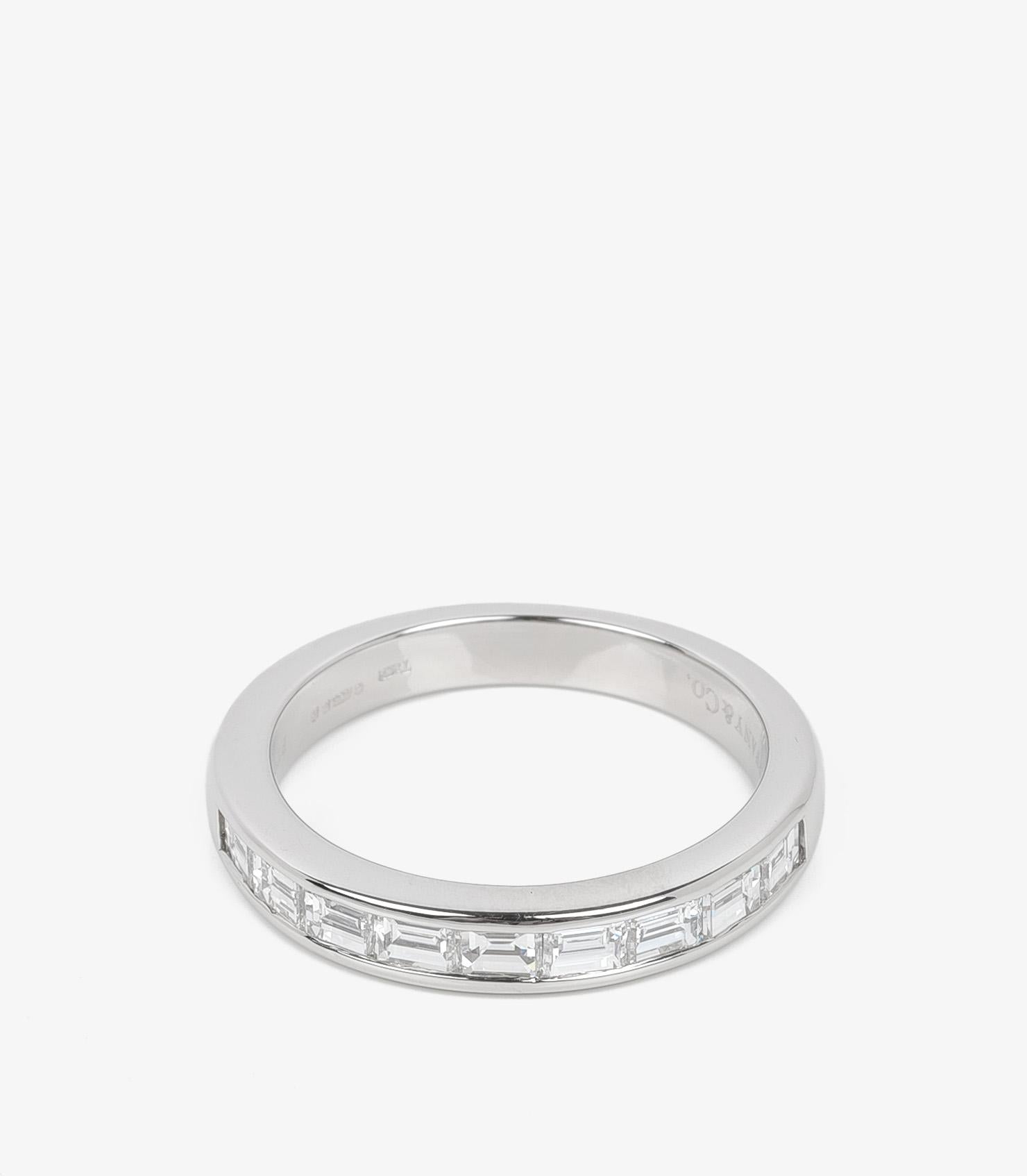 Tiffany & Co. Baguette Cut Diamond Half Eternity Ring Corte baguette en venta