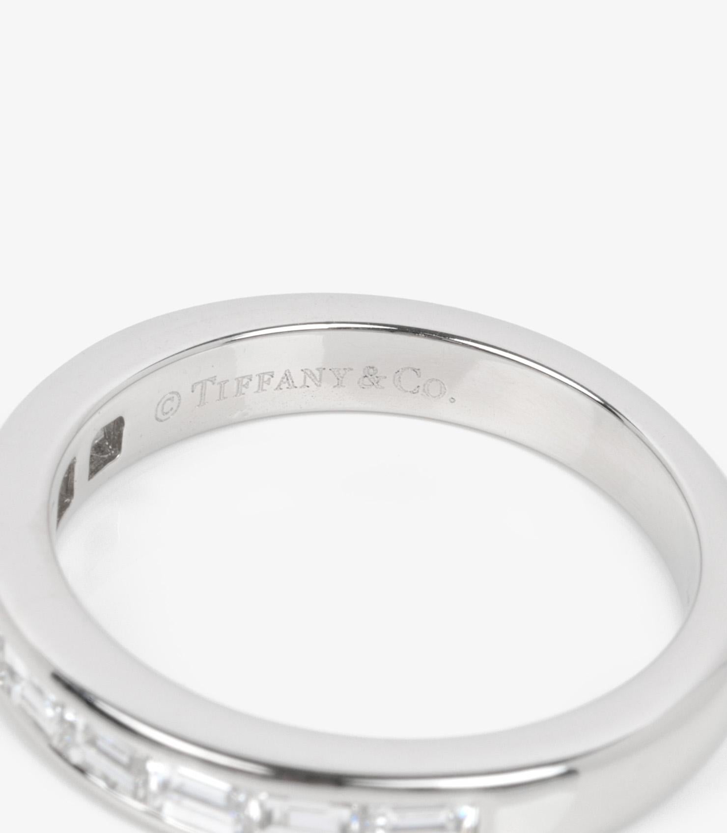 Femenino o masculino Tiffany & Co. Baguette Cut Diamond Half Eternity Ring en venta
