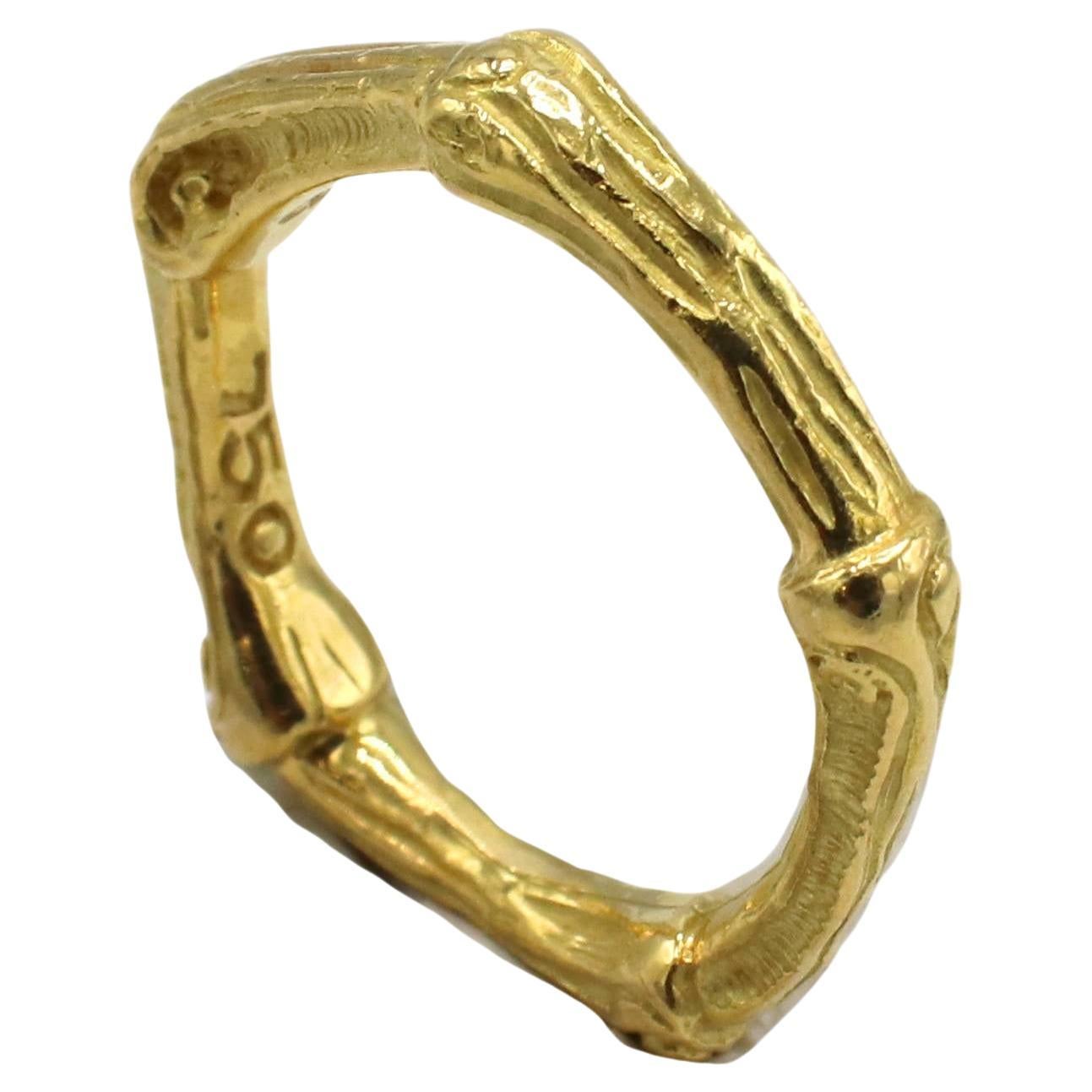 Tiffany & Co. Bamboo 18 Karat Gold Band Ring