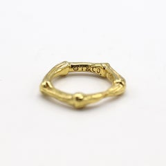 Tiffany & Co. Bamboo 18 Karat Yellow Gold Band Ring 1996
