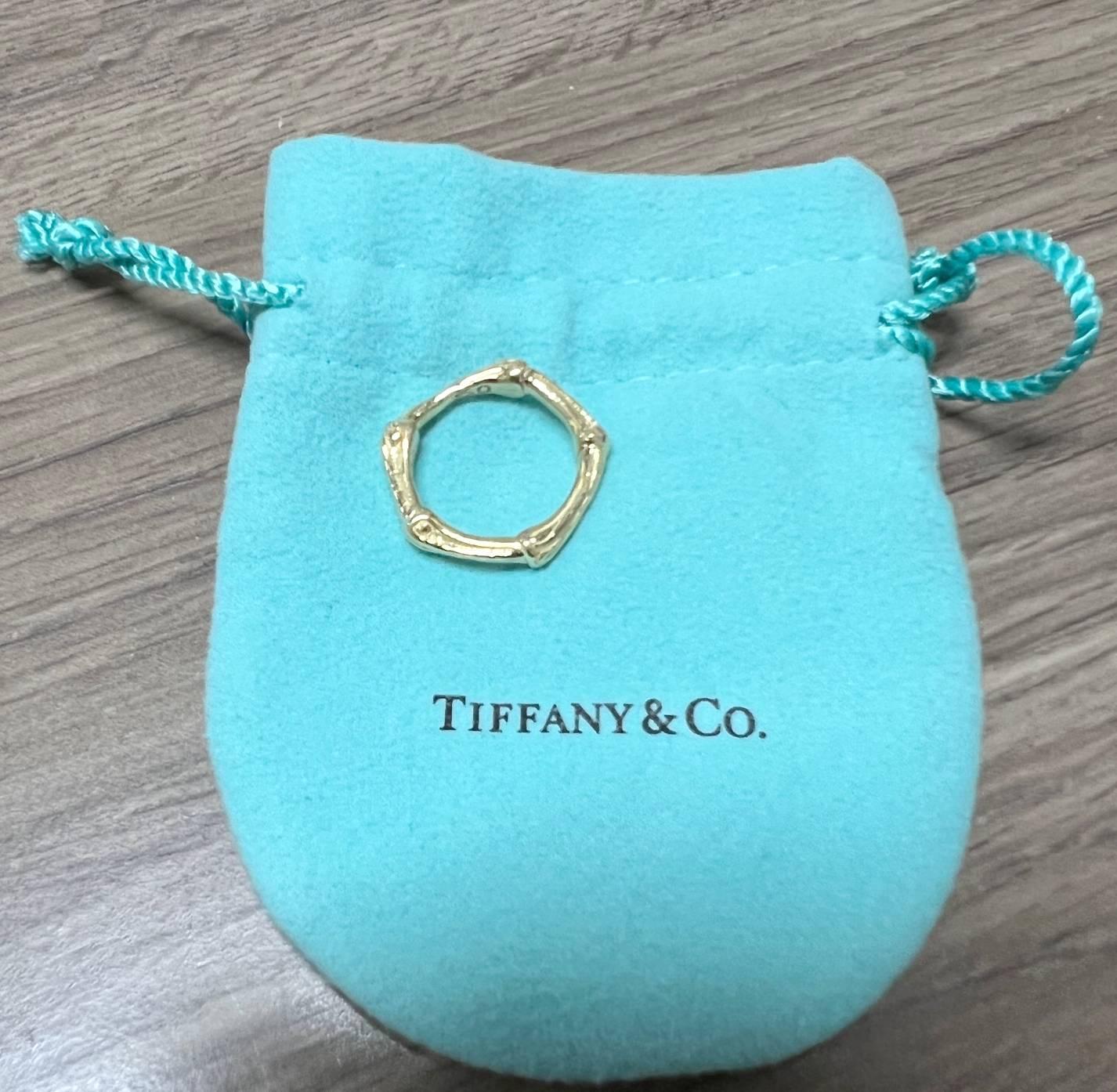 Tiffany & Co. Bamboo 18 Karat Yellow Gold Band Ring 1996 In Excellent Condition In  Baltimore, MD