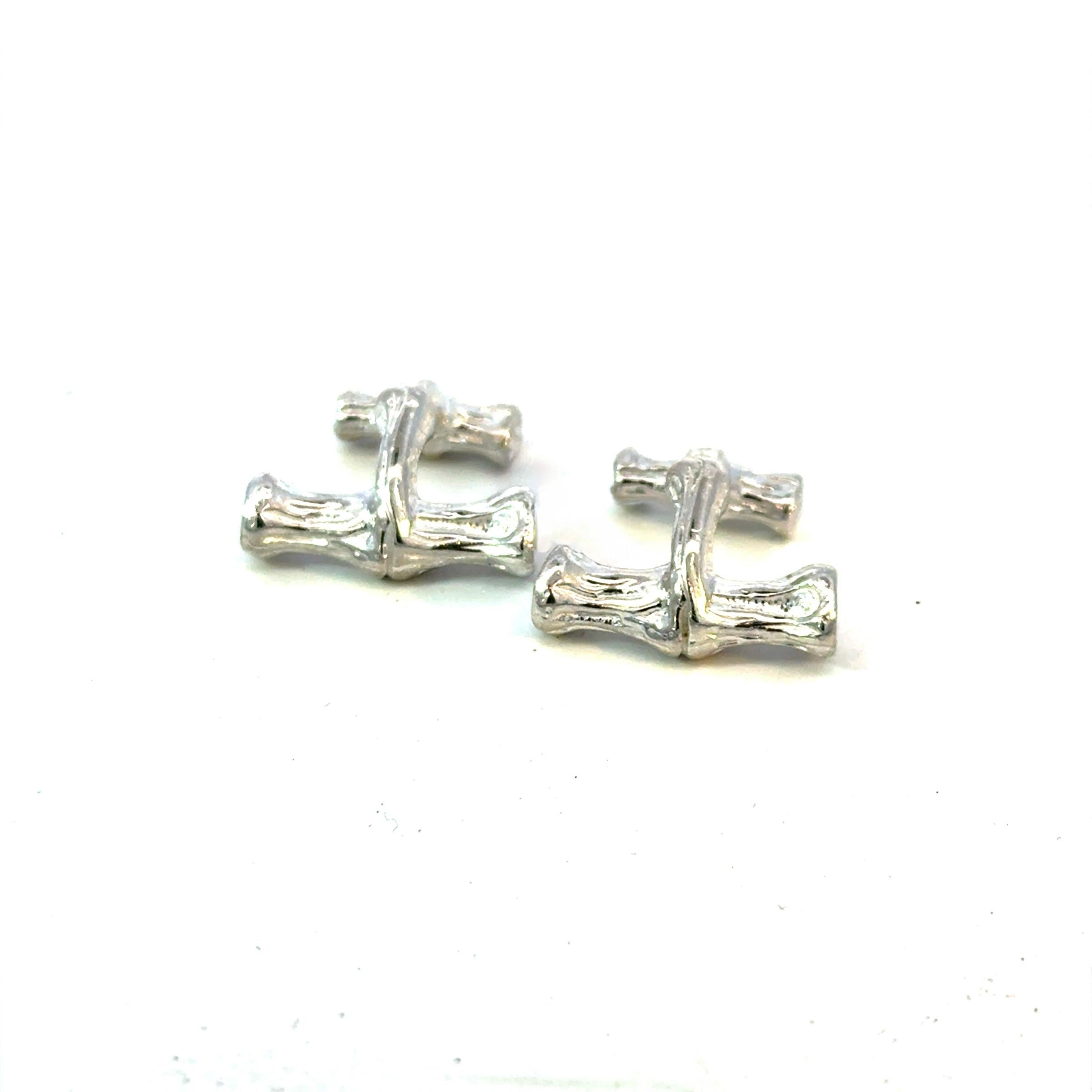 Tiffany & Co Bamboo Cufflinks Sterling Silver 10 Grams Estate