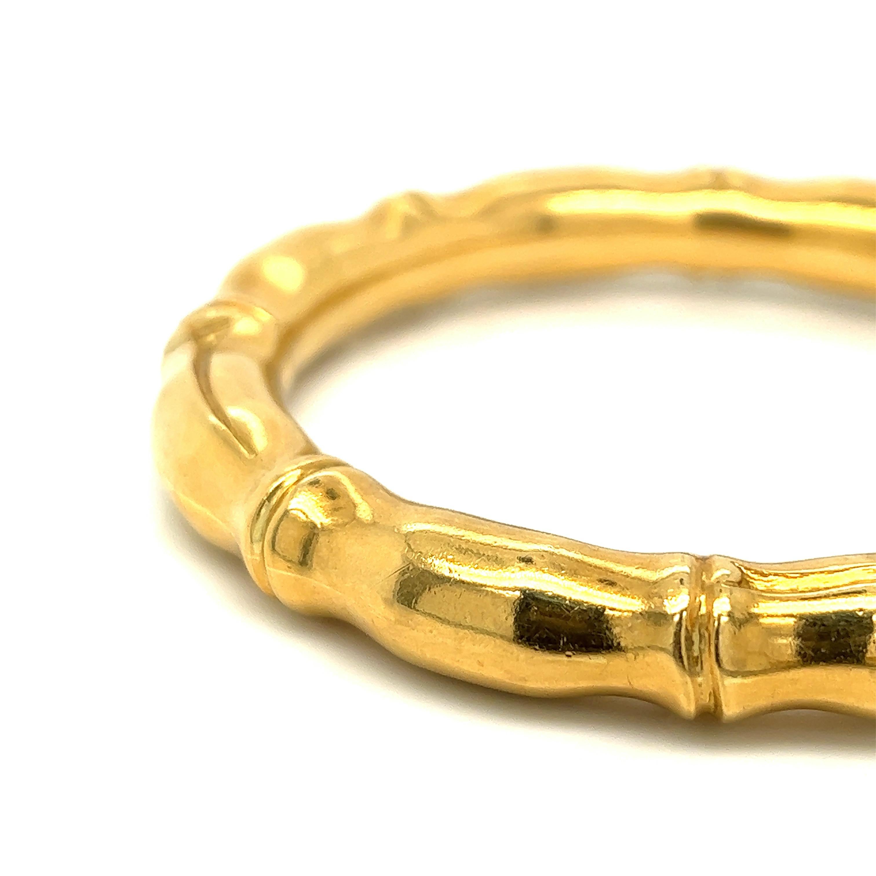 Tiffany & Co. Bracelet en bambou doré en vente 1