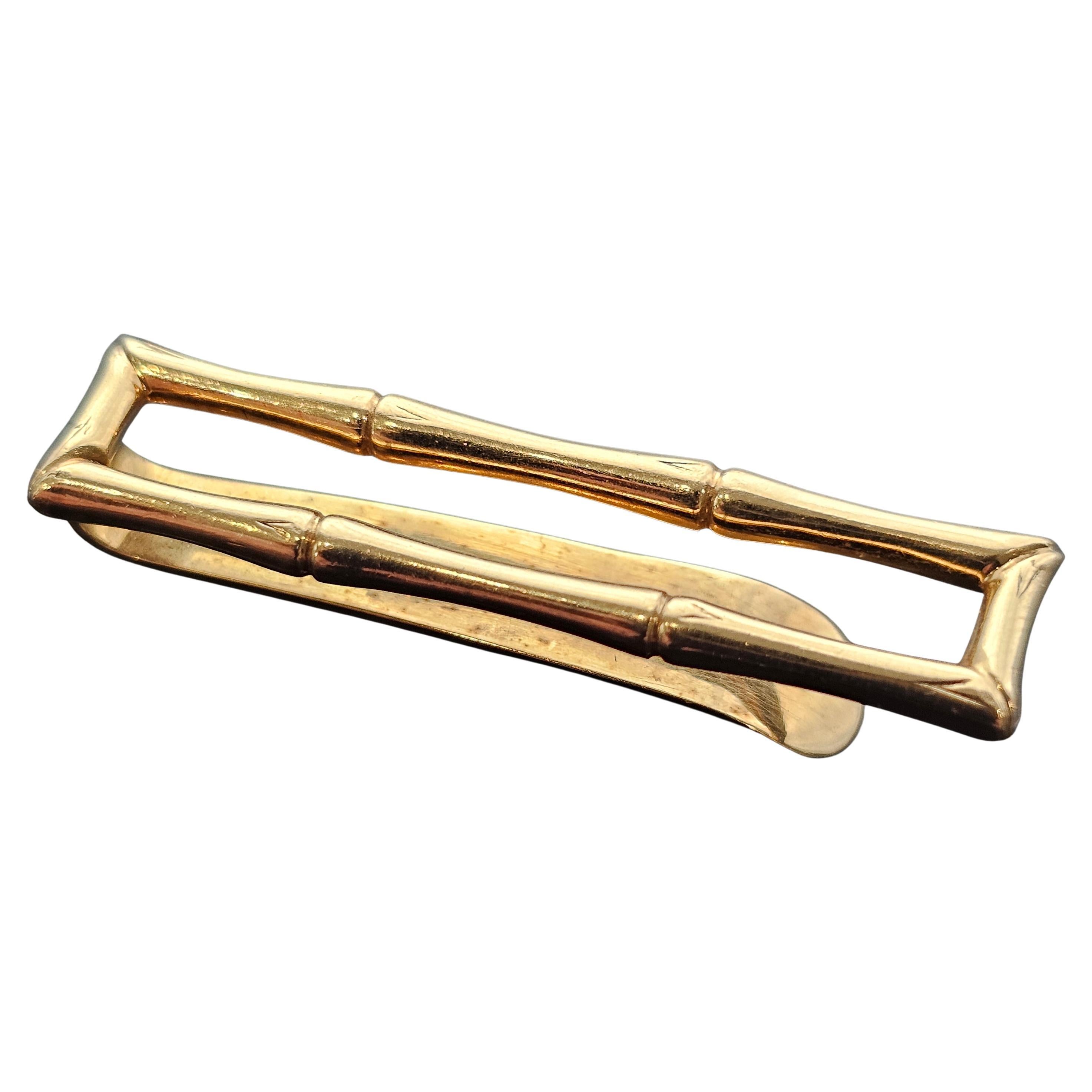 Tiffany
Co. Bamboo Money Clip 14k Yellow Gold vintage 8.4g 1 5/8" long