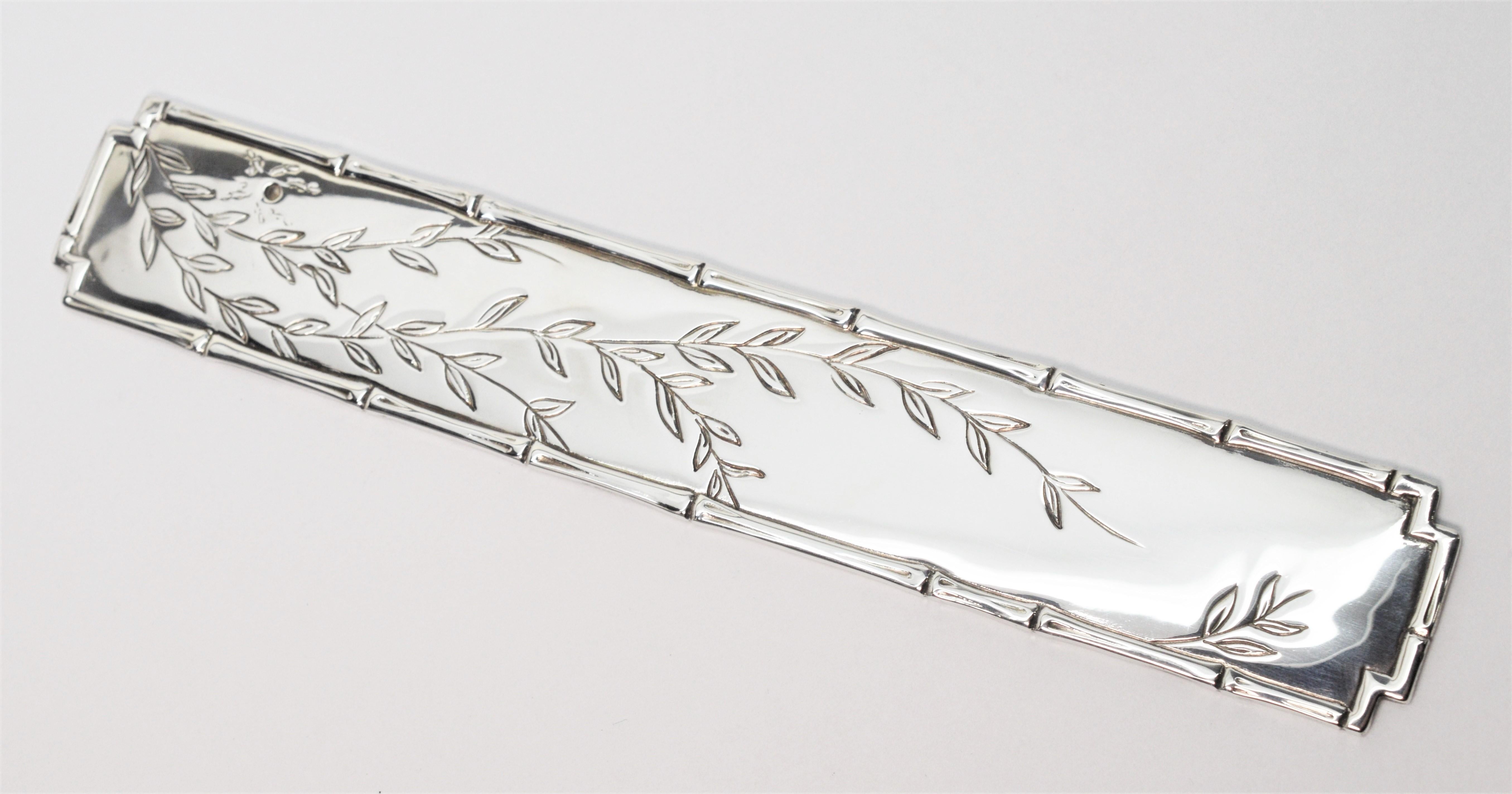 Tiffany & Co. Bamboo Sterling Silver Bookmarker In Good Condition In Mount Kisco, NY