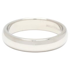 Tiffany & Co Band Ring, Platinum, Ring Size 8.25, Stackable