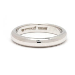 Tiffany & Co Band Ring, Ruthenium & Platinum, Ring Size 4