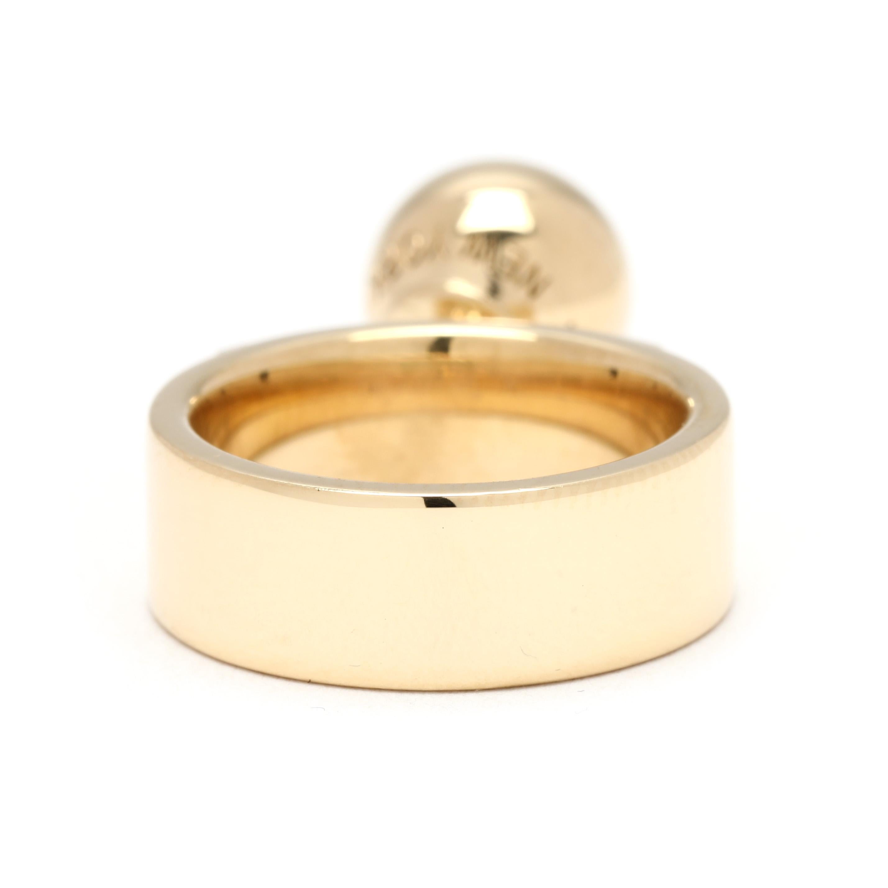 Anello a fascia con perline penzolanti di Tiffany & Co. in oro giallo 18 carati, misura 4.75 In condizioni buone in vendita a McLeansville, NC