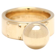 Anello a fascia con perline penzolanti di Tiffany & Co. in oro giallo 18 carati, misura 4.75