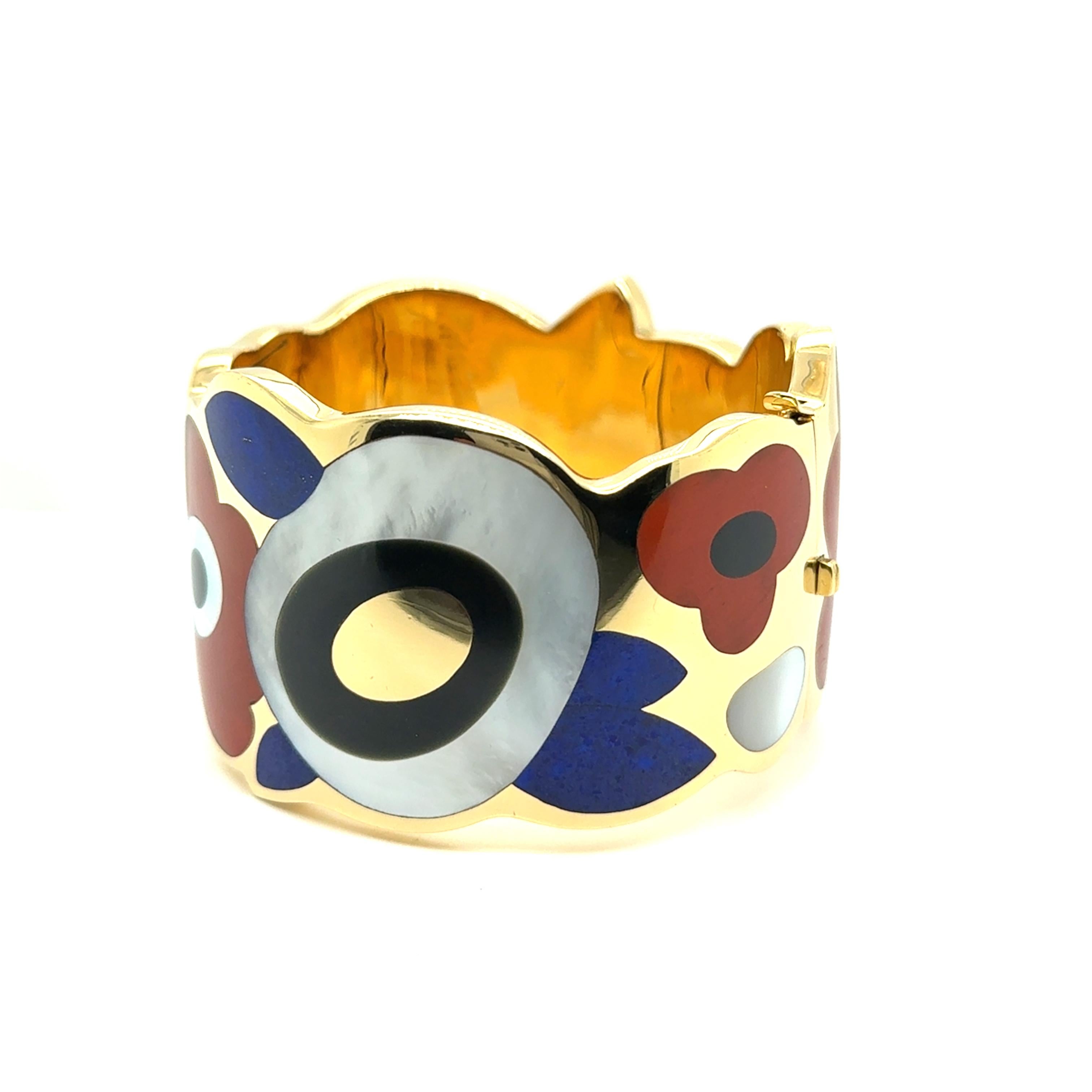 Tiffany & Co Bangle with Vibrant Gemstones in 18K Yellow Gold by Angela Cumming For Sale 12