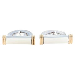 Tiffany & Co. Bar Men's Cufflinks, Sterling Silver 925 & Yellow Gold 18k
