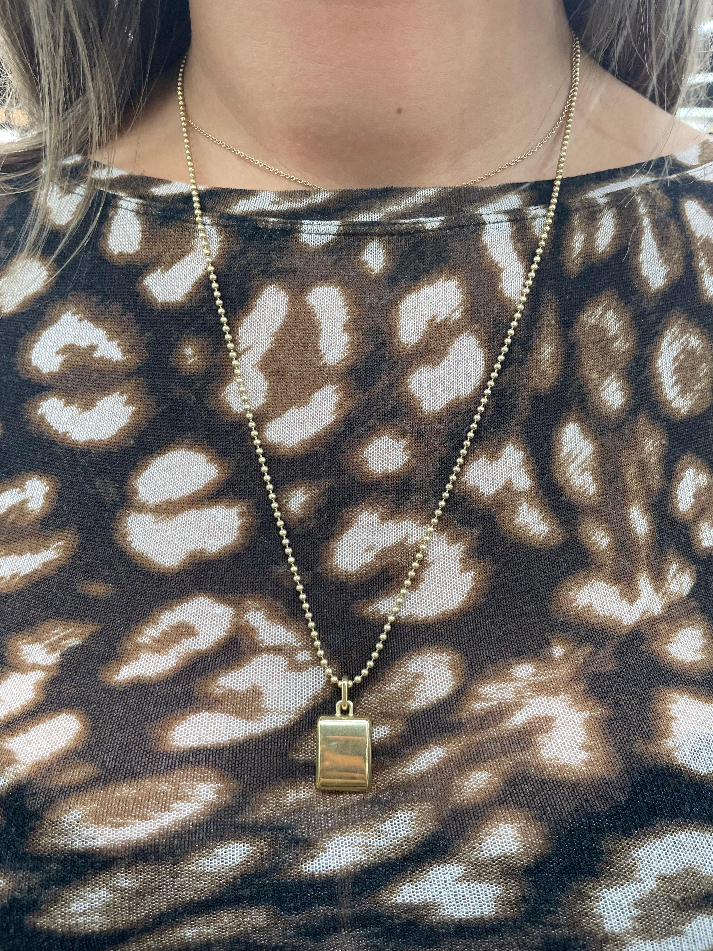 Tiffany & Co. Bar Pendant Necklace 18 Karat Yellow Gold 25.9 Grams 2