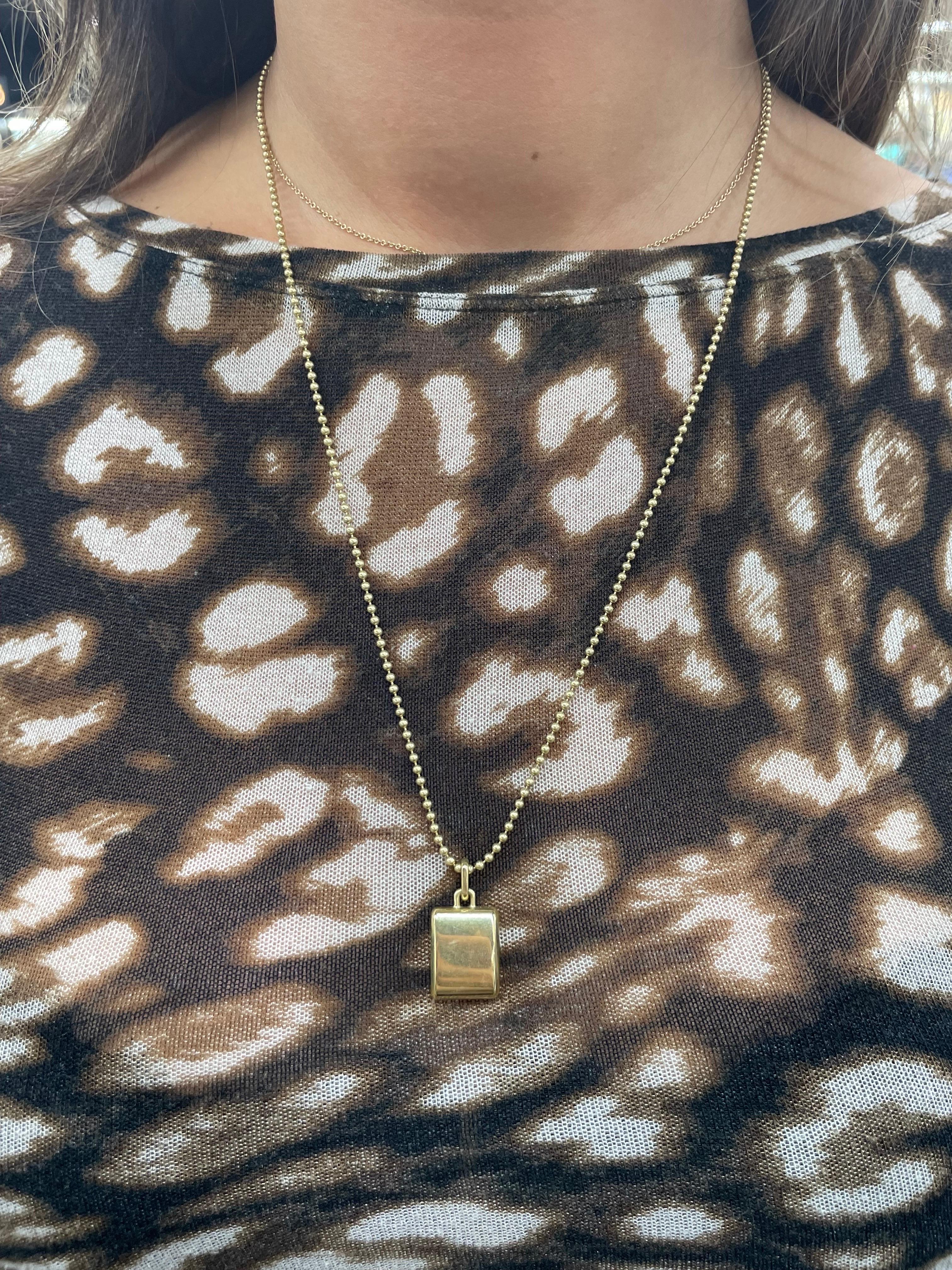 Tiffany & Co. Bar Pendant Necklace 18 Karat Yellow Gold 25.9 Grams 4