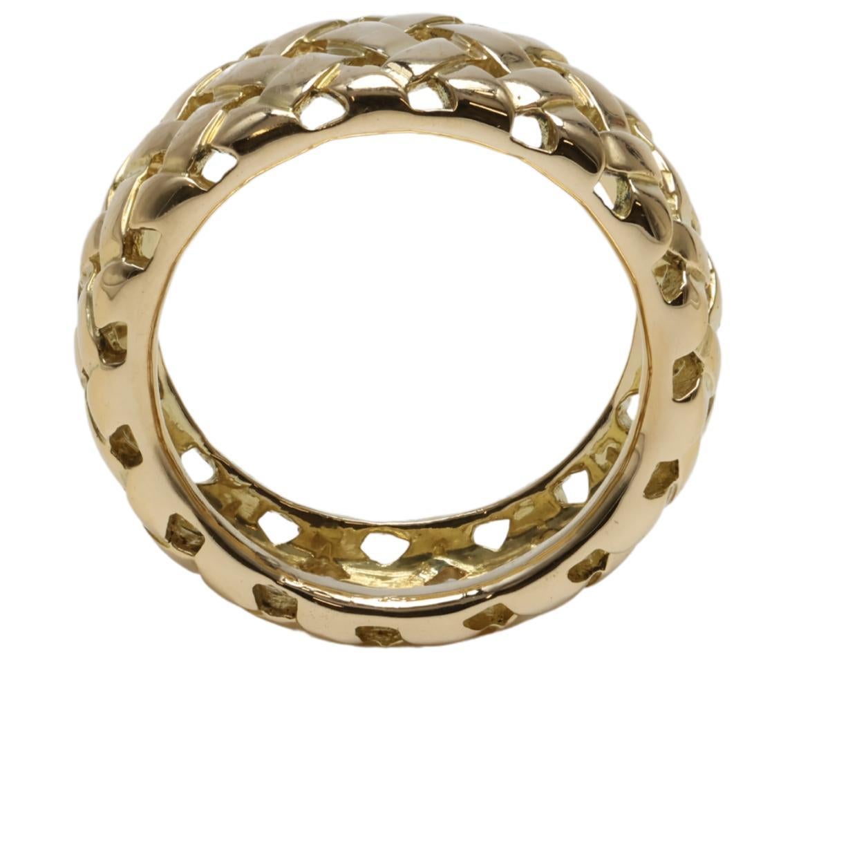 Tiffany & Co. Basket Weave Band in 18K Yellow Gold Size 7.25 1