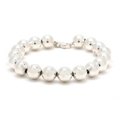 Pulsera de cuentas Tiffany 
Co., plata de ley, 7,75 pulgadas