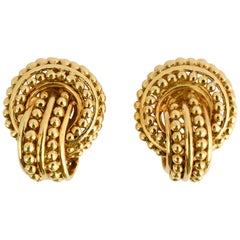 Tiffany & Co. Beaded Gold Knot Earrings