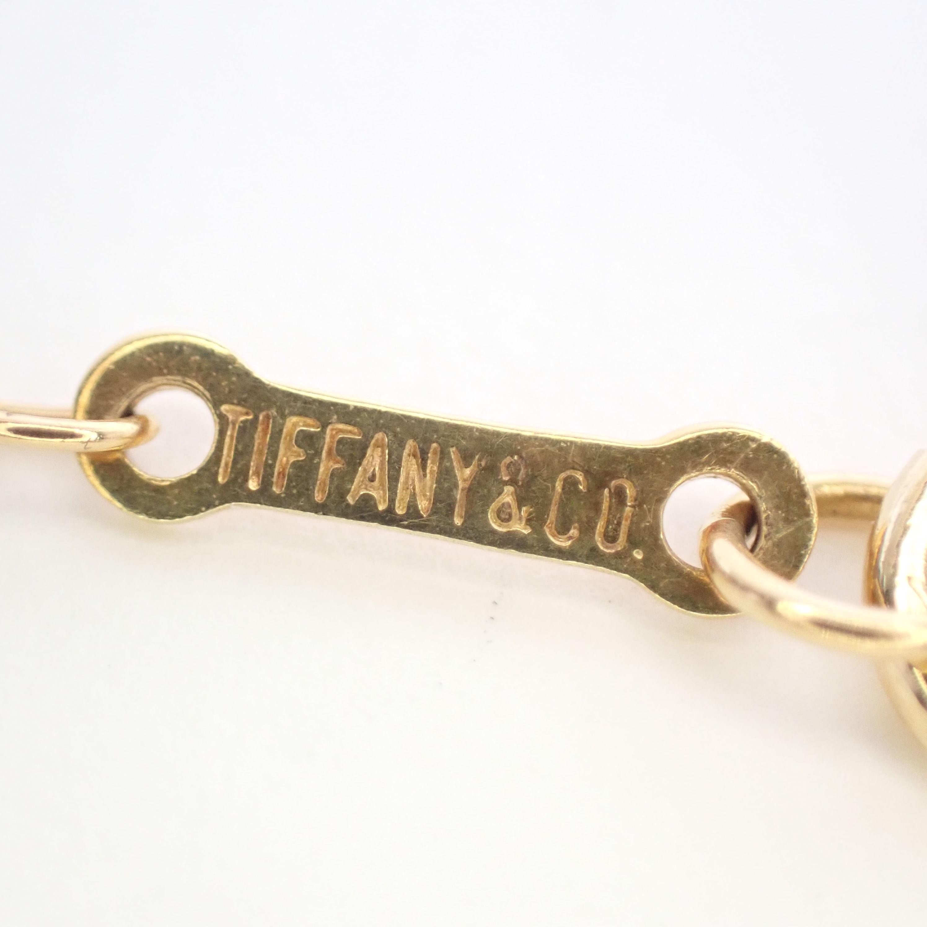Tiffany & Co Bean Necklace Pendant In Excellent Condition In Oyster Bay, NY