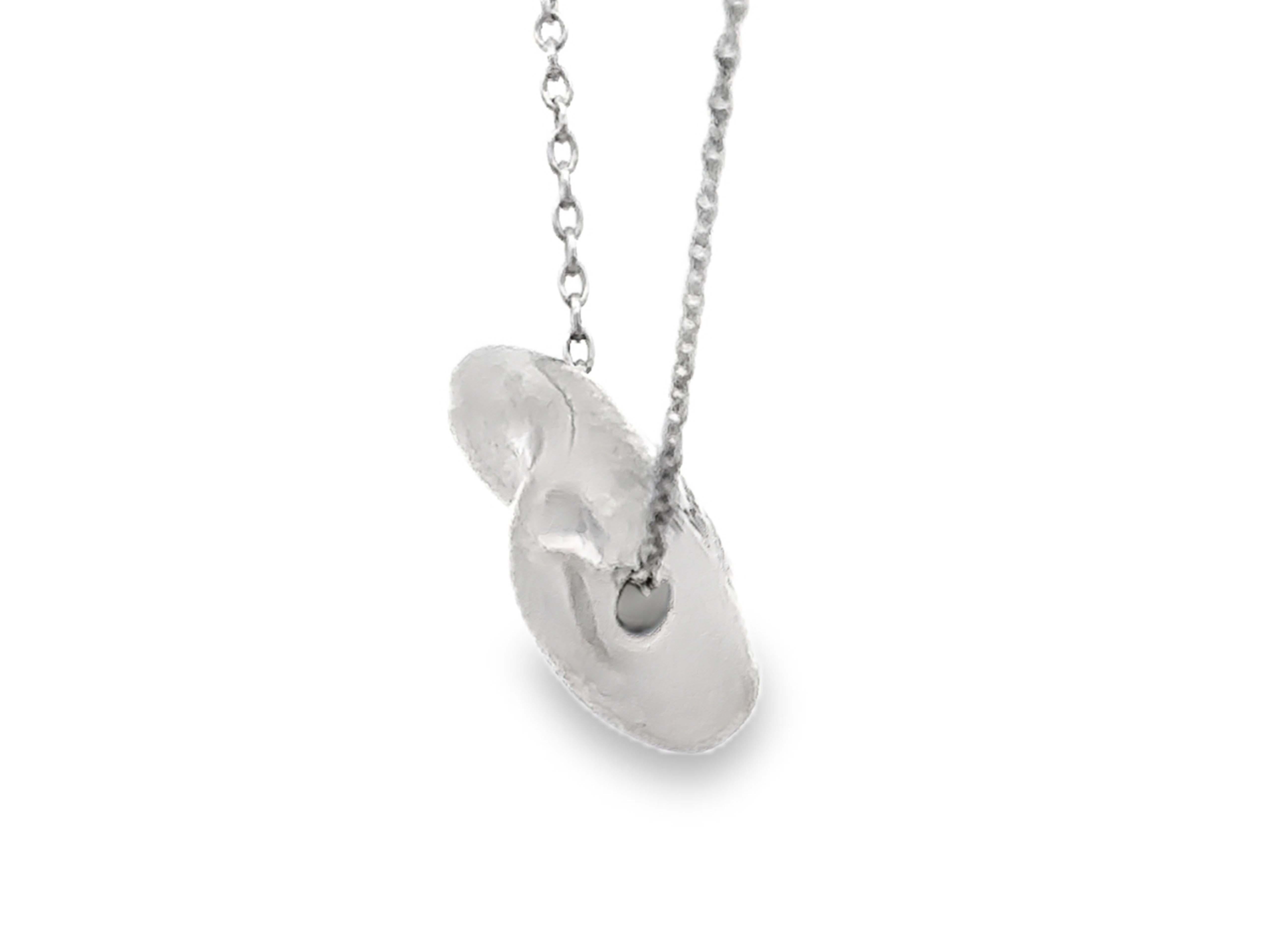 Tiffany & Co. Bean Necklace Sterling Silver With Pouch 3