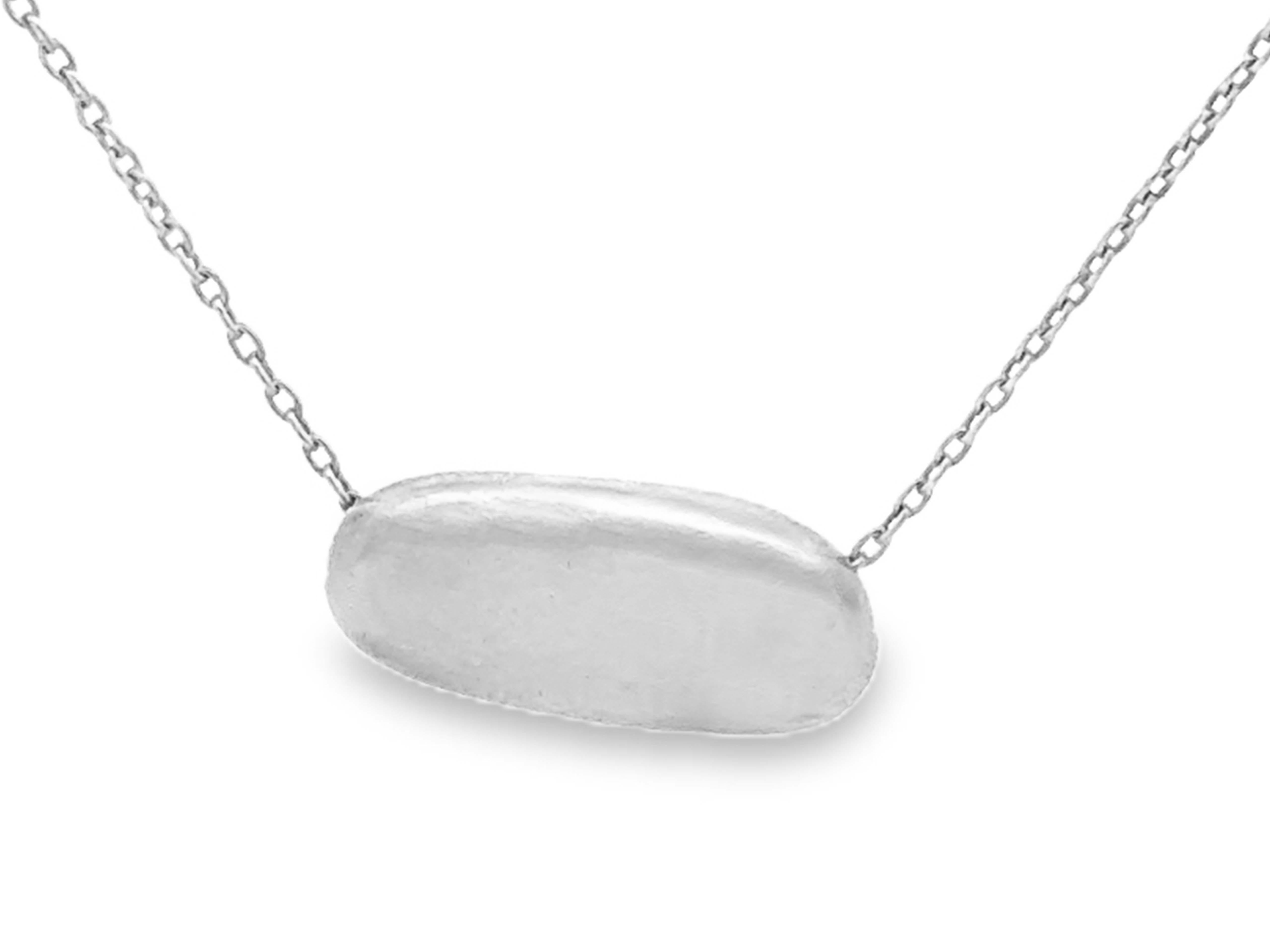 Tiffany & Co. Bean Necklace Sterling Silver With Pouch 4
