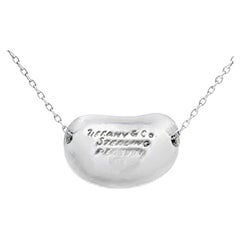 Tiffany & Co. Bean Necklace Sterling Silver With Pouch