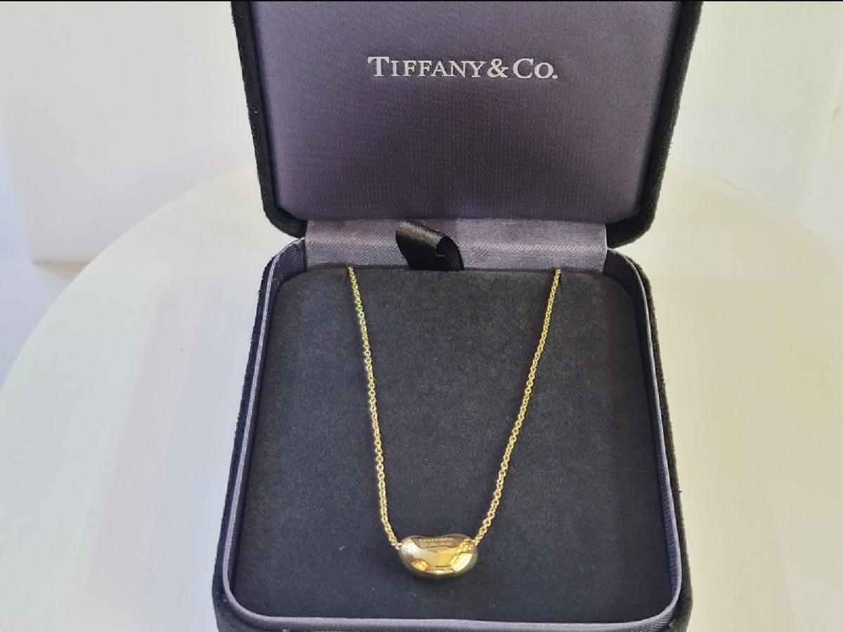 Brand: Tiffany & co
Gender: women 
18K Yellow Gold.
Motif Size: 14mm 
Weight :6.9 gr
length-16'' 