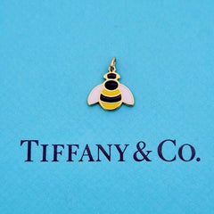 Tiffany & Co. Bee 18k Yellow Gold and Enamel Charm Pendant France