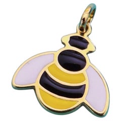 Tiffany & Co. Bee 18k Yellow Gold and Enamel Charm Pendant France