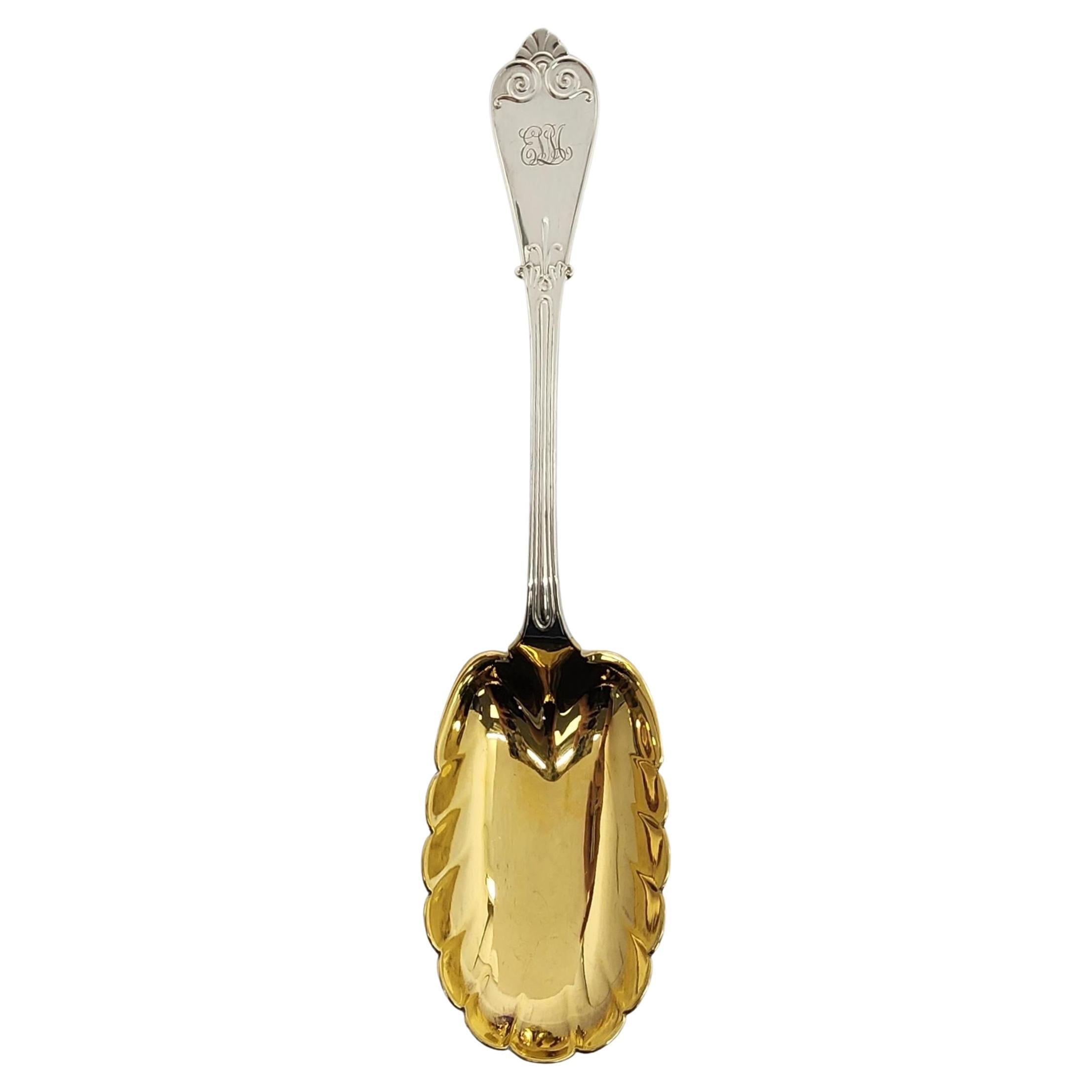 Tiffany & Co Beekman Sterling Silver GW Bowl Berry Serving Spoon w/mono #15283
