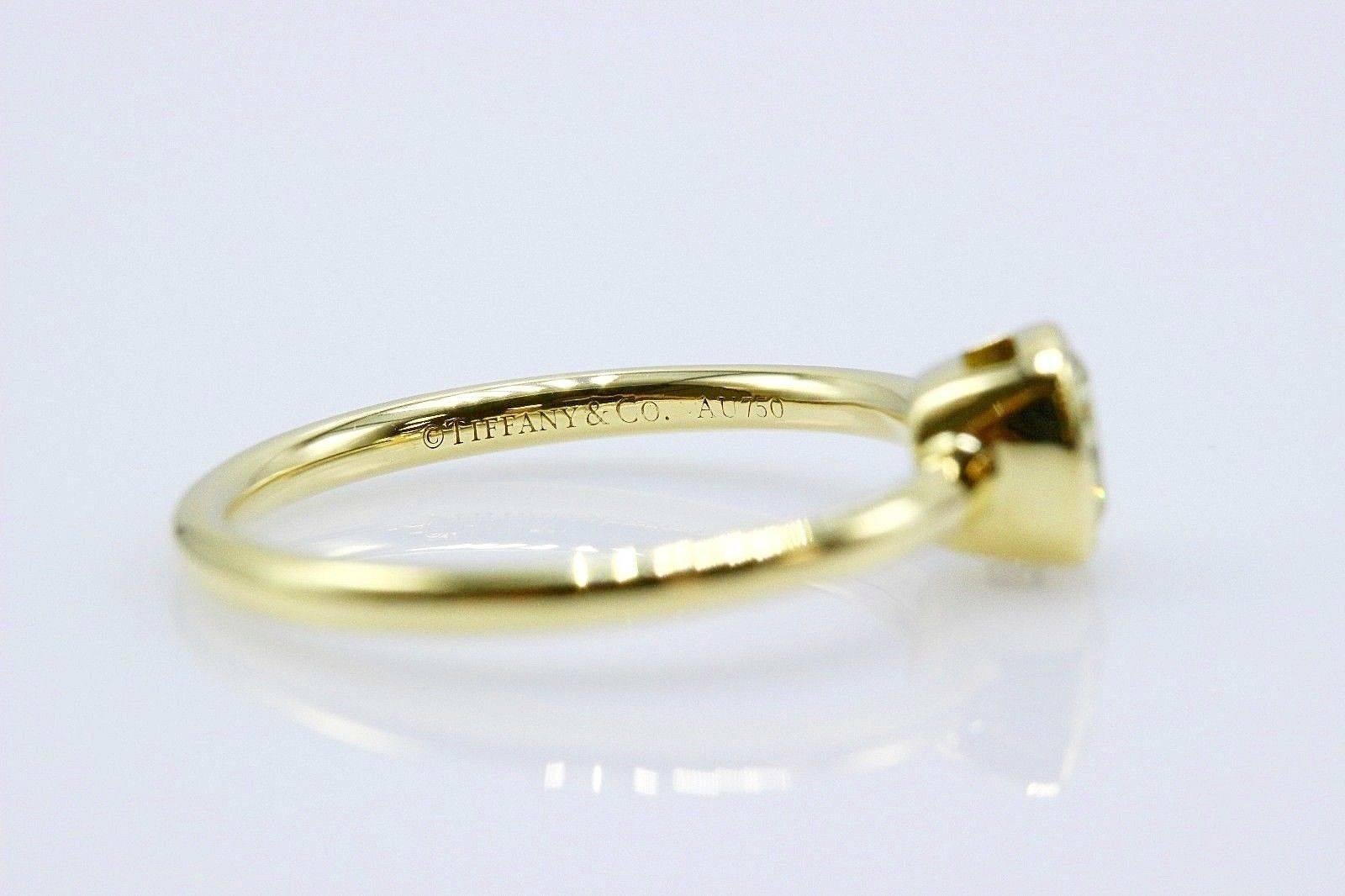 Tiffany & Co. Bezet Fancy Intense Yellow 0.41ct Diamond Ring in 18kt Yellow Gold 3
