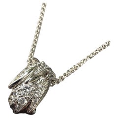 Tiffany & Co. Bird on a Rock Wings Rollo Diamond Pendant Necklace Platinum 8500