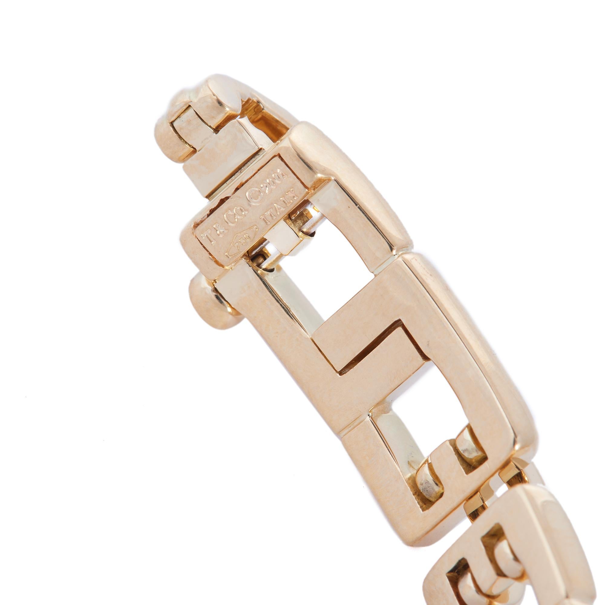 Contemporary Tiffany & Co. 'Biscayne' 18 Karat Yellow Gold Bracelet