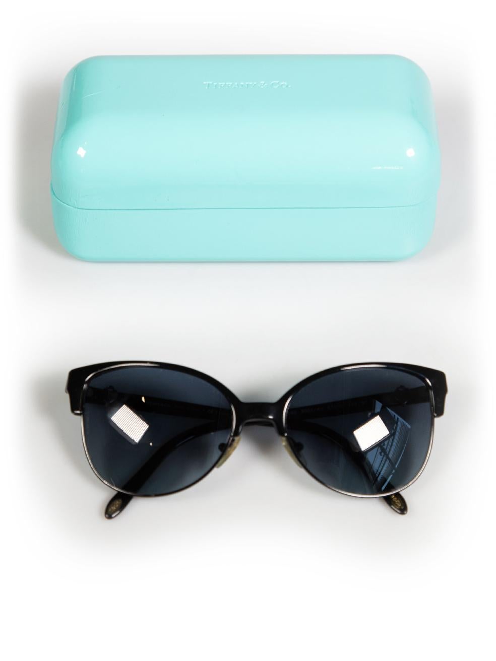 Tiffany & Co Black Gradient Cat Eye Sunglasses For Sale 3