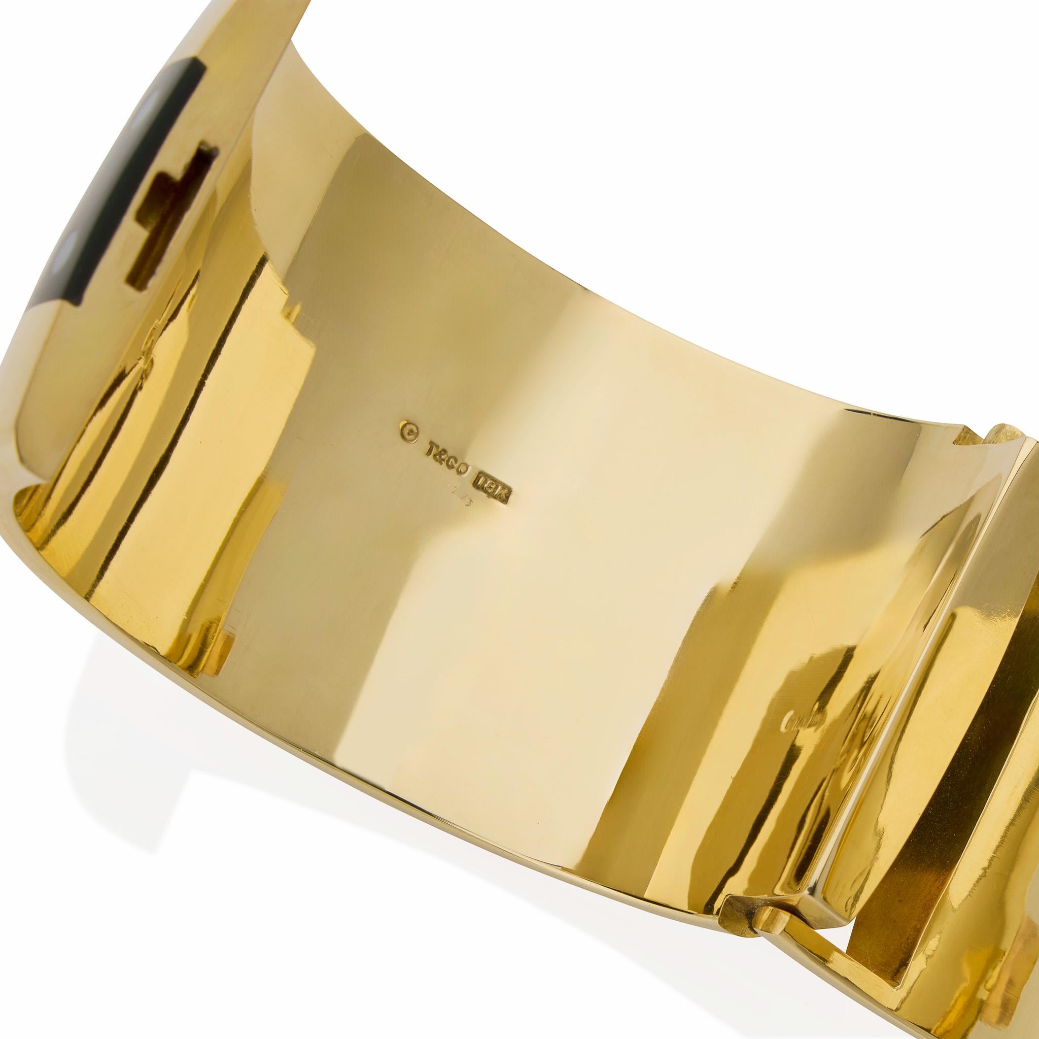 Women's or Men's Tiffany & Co. Black Jade and Mother-of-Pearl Dominoes Bracelet For Sale