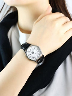 Tiffany & Co Black Leather Portfolio Watch