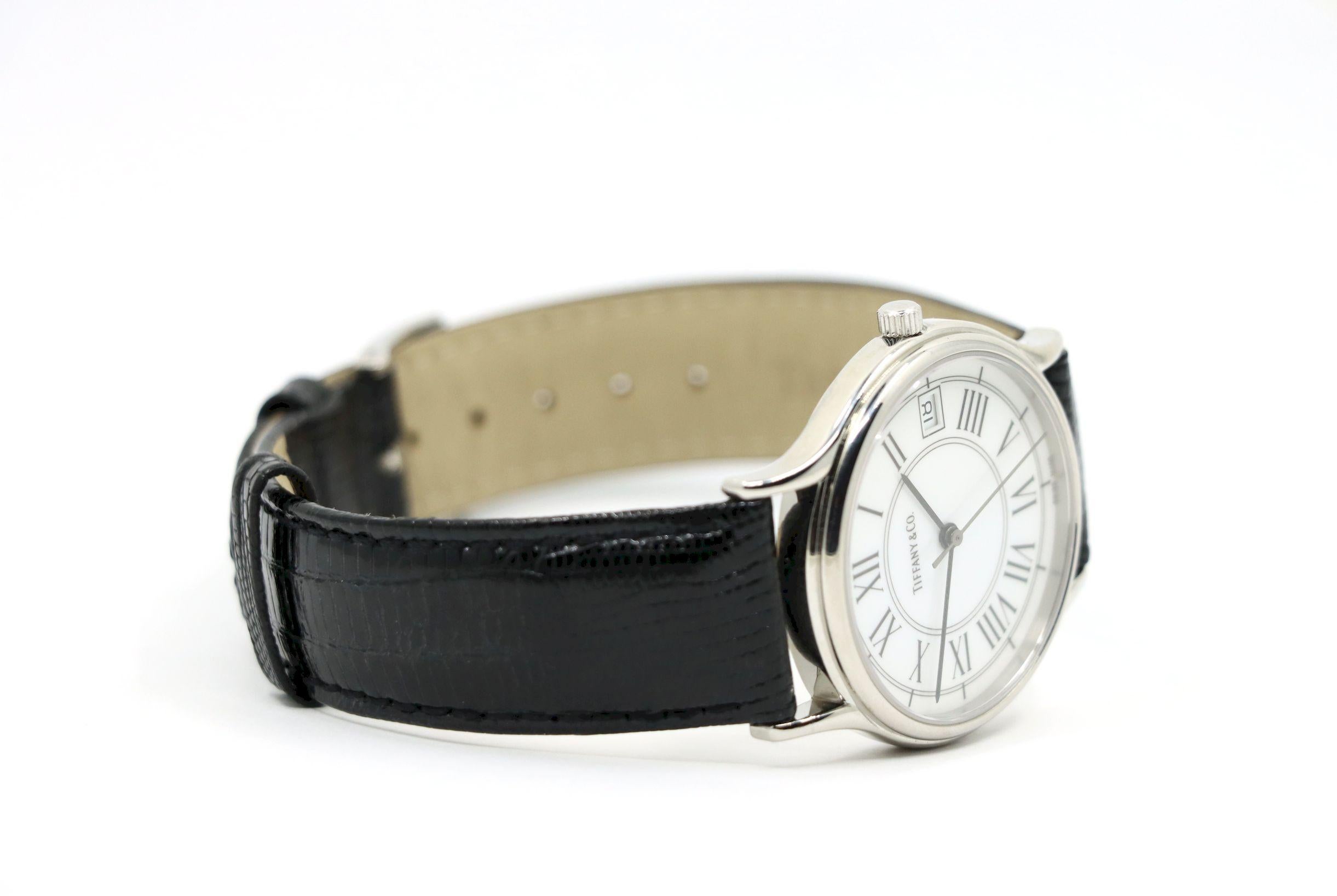 Donna Orologio Portfolio in pelle nera Tiffany & Co. in vendita