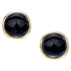 Tiffany & Co. Black Onyx Yellow Gold Earrings