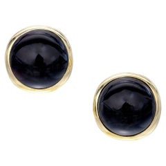 Tiffany & Co. Black Onyx Yellow Gold Earrings