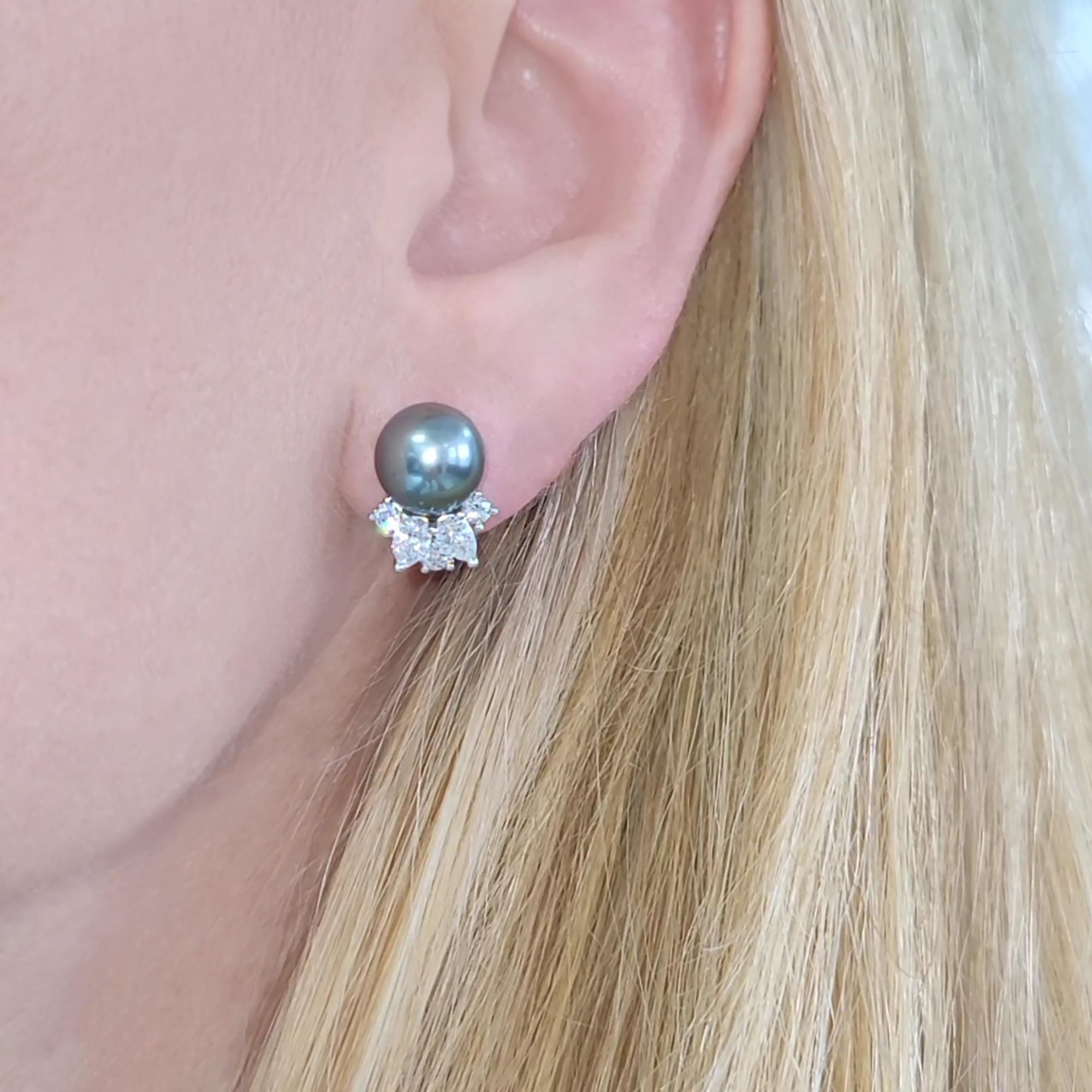 black pearl earrings tiffany