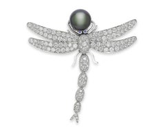 Tiffany & Co. Black Pearl Dragonfly Brooch