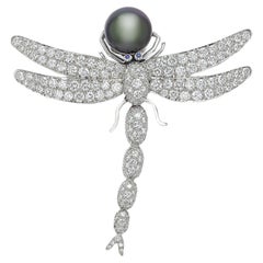 Tiffany & Co. Black Pearl Dragonfly Brooch